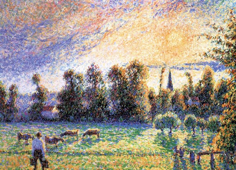 Camille Pissarro Sunset France oil painting art